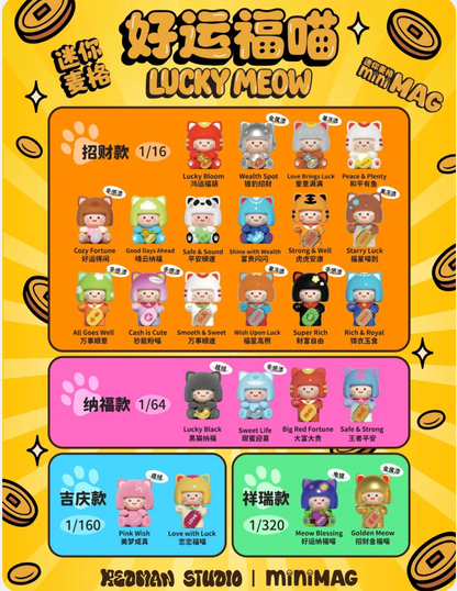Mini Mag Lucky Meow Mini Series toy surprise box Dolls