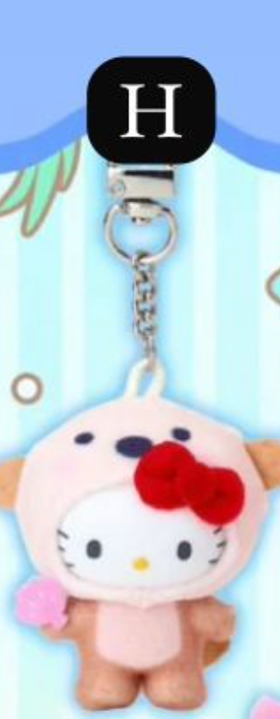 cp 2 Sanrio Character Keychain Sea Creature 0215