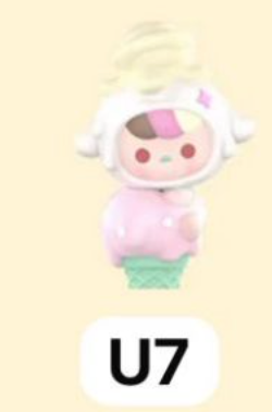 cp 4 POP Bean Bubble Mates Ice Cream Cone 0219