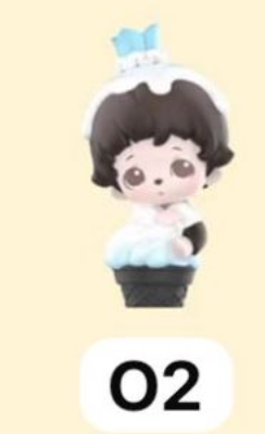 cp 4 POP Bean Bubble Mates Ice Cream Cone 0219
