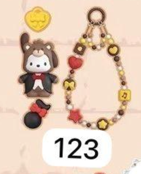 cp 2 Sanrio Vintage Bear Charm (DIY)  0222