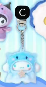 CP 4 Sanrio Character Keychain Sea Creature 0303
