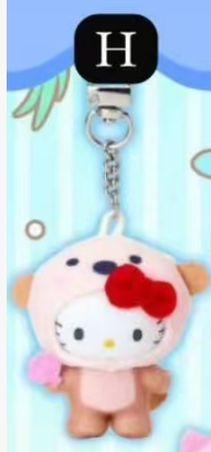 CP 4 Sanrio Character Keychain Sea Creature 0303