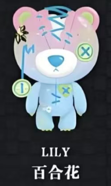 CP1 Raggedy Teddy Flower Art 0421