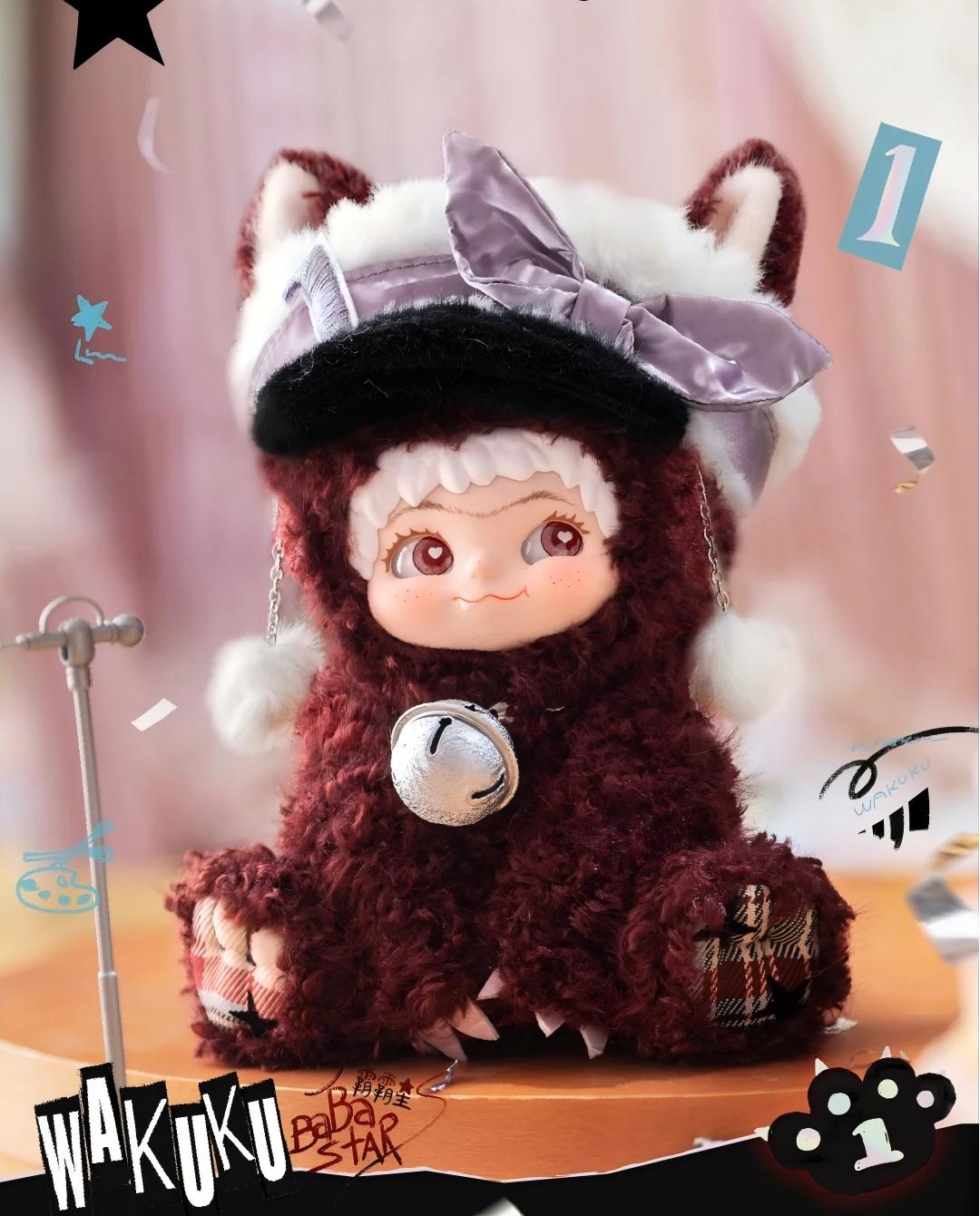 Wakuku - Baba Star Plush Hanging Card