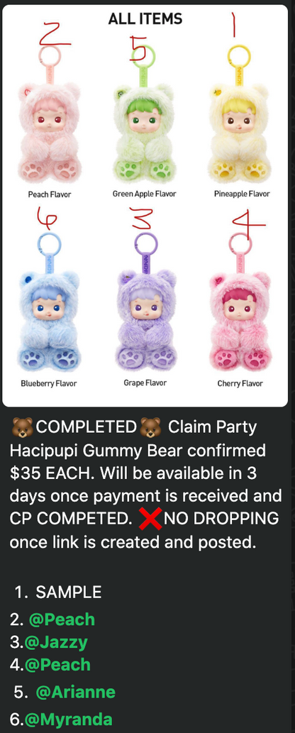 3 cp Hacipupi Gummy Bear 0729