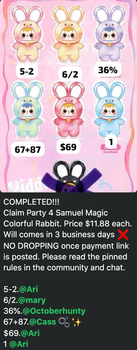 cp 4 Samuel Magic Colorful Rabbit 0731