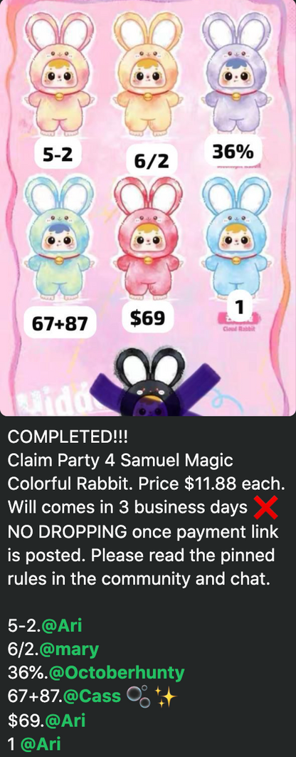 cp 4 Samuel Magic Colorful Rabbit 0731