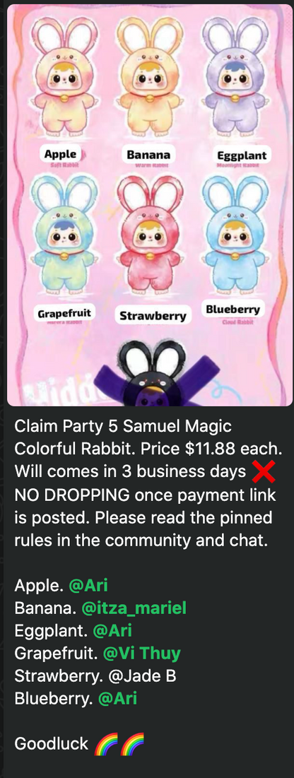 cp 5 Samuel Magic Colorful Rabbit 0731