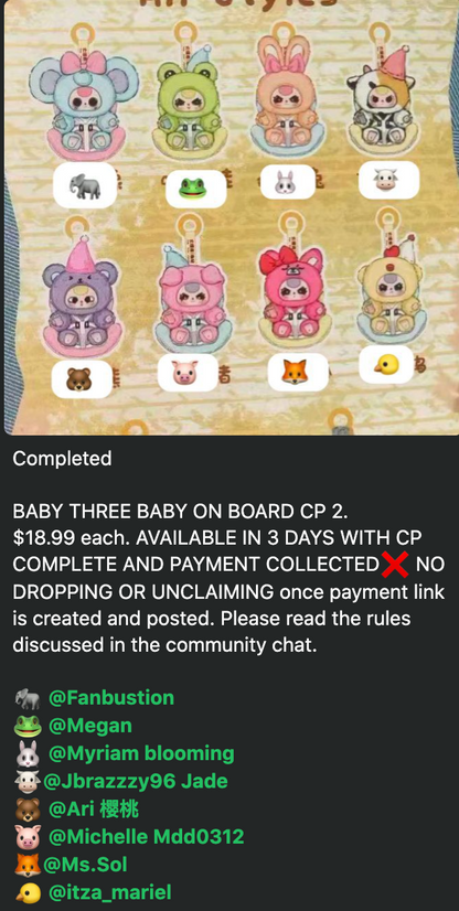cp 2 BABY THREE BABY ON BOARD 0917