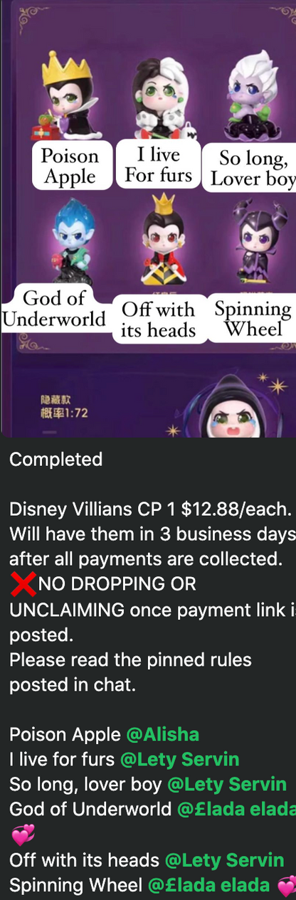 cp 1 Disney Villians 1005