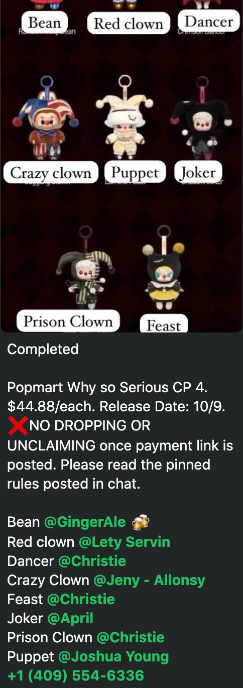 cp 4 Popmart Why so Serious 1005