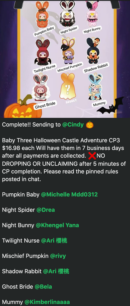cp 3 Baby Three Halloween Castle Adventure 1010