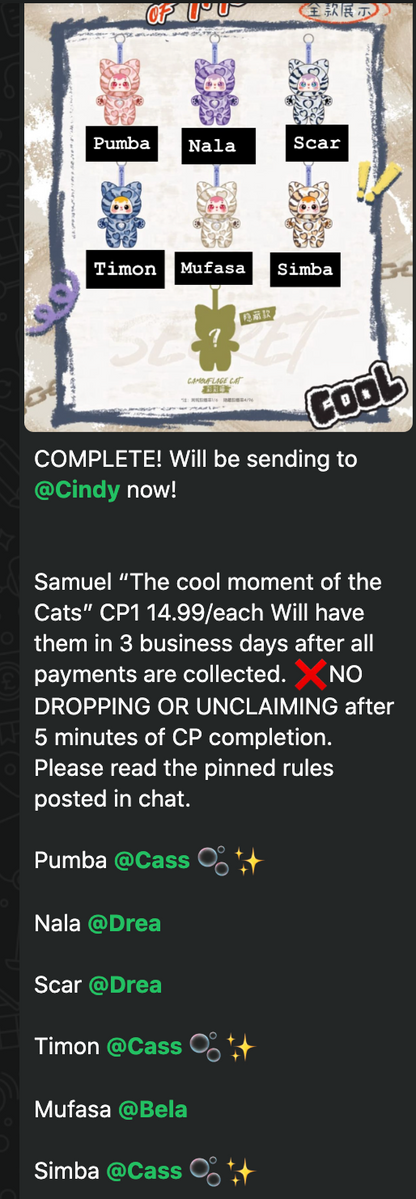 cp 1 Samuel “The cool moment of the Cats 1010