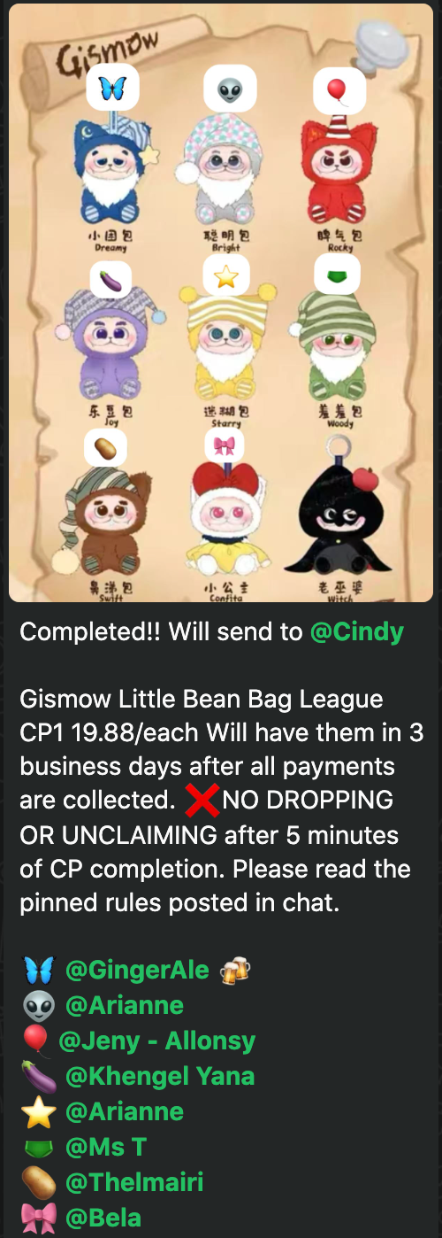 cp 1 Gismow Little Bean Bag League 1010