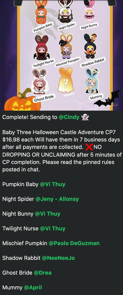 cp 7 Baby Three Halloween Castle Adventure 1010
