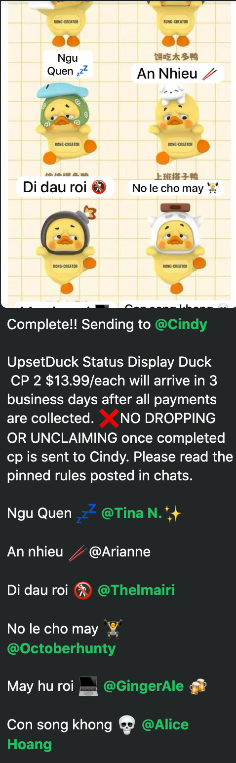 cp 2 UpsetDuck Status Display Duck 1016