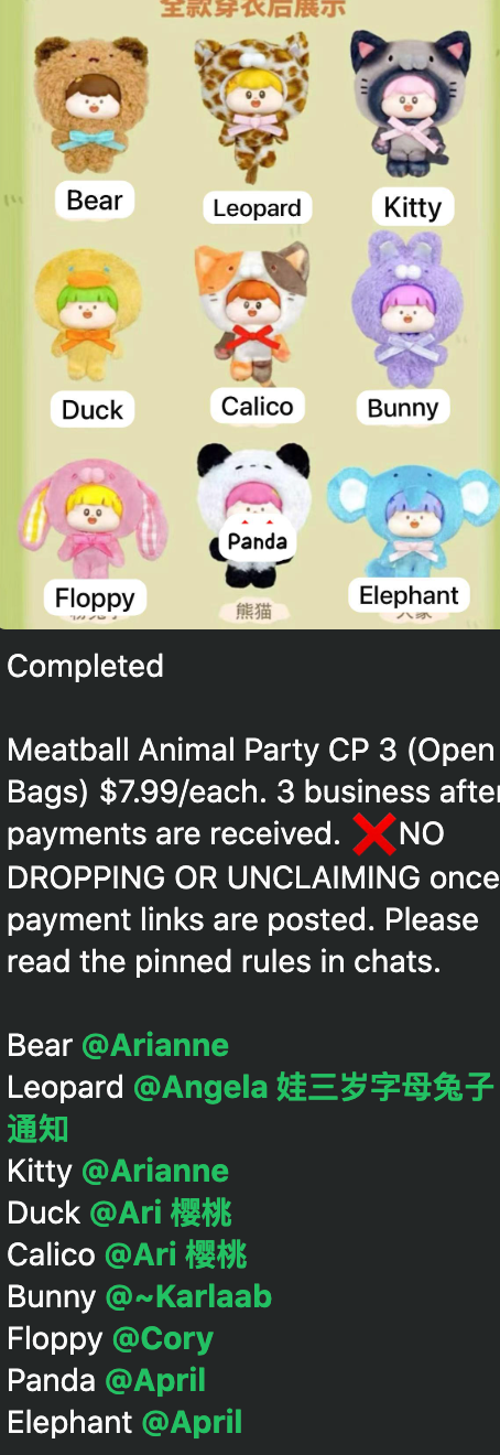 cp 3 Meatball Animal Party 1018