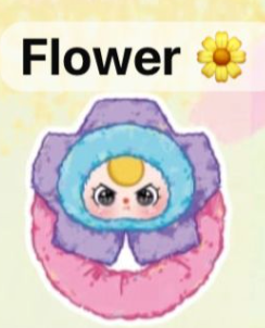 cp 2 Baby Three Flower Hair Ring 1018