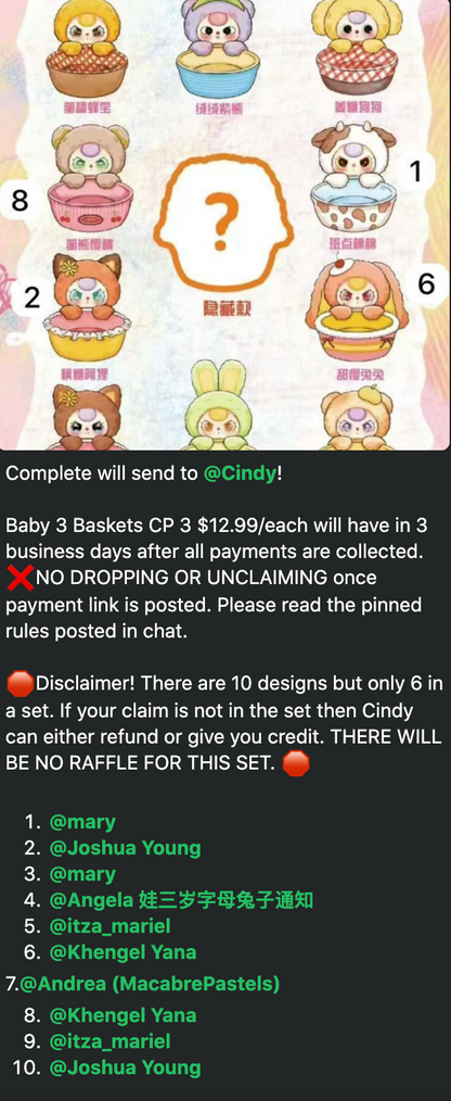 cp 3 Baby 3 Baskets 1023