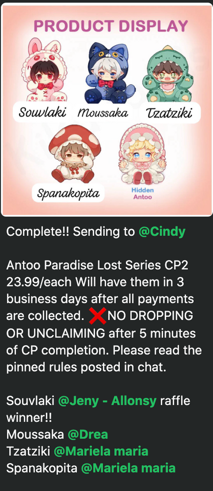 cp 2 Antoo Paradise Lost Series 1030