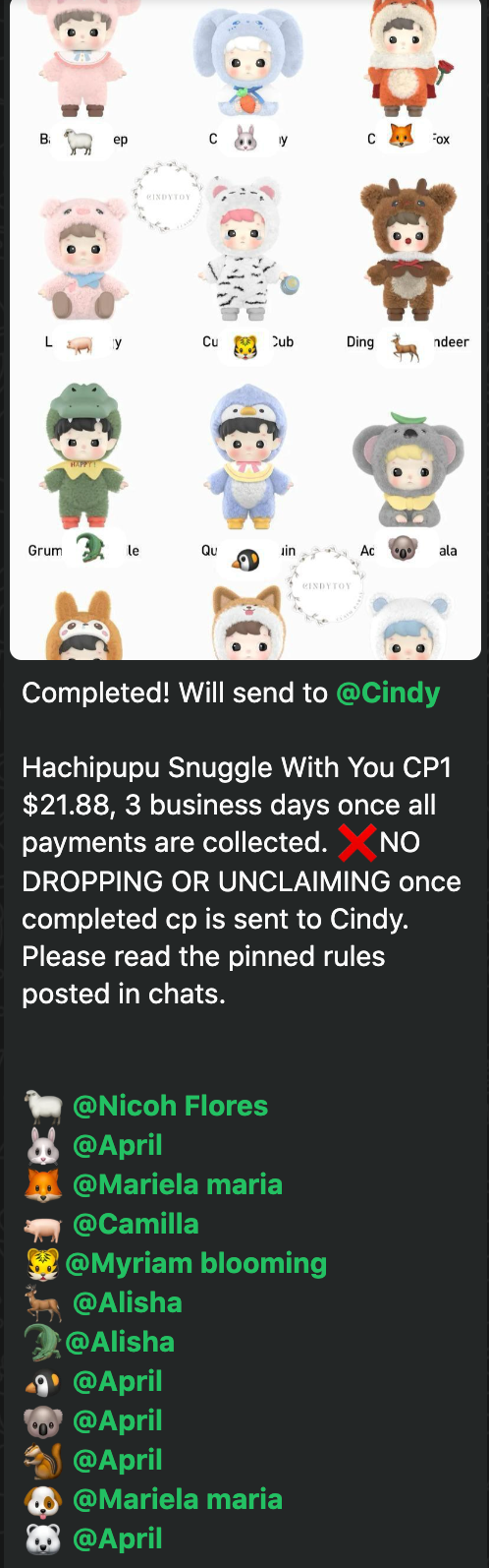 cp 1 Hachipupu Snuggle With You 1031