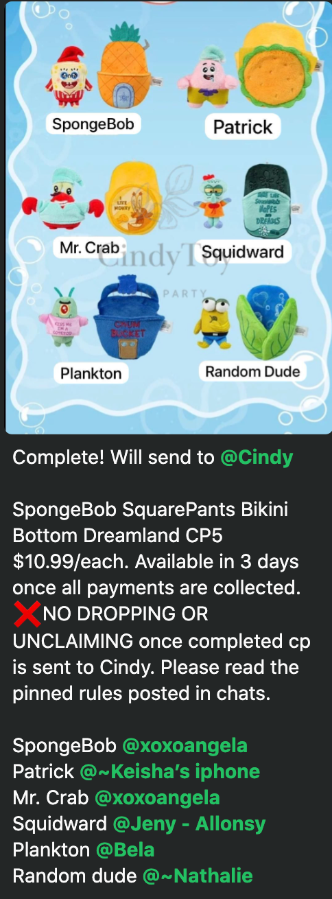 cp 5 SpongeBob SquarePants Bikini Bottom Dreamland 1031
