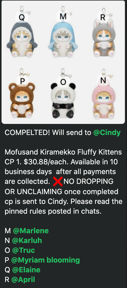 cp 1 Mofusand Kiramekko Fluffy Kittens 1105