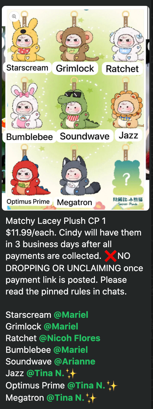 Matchy Lacey Plush CP 1