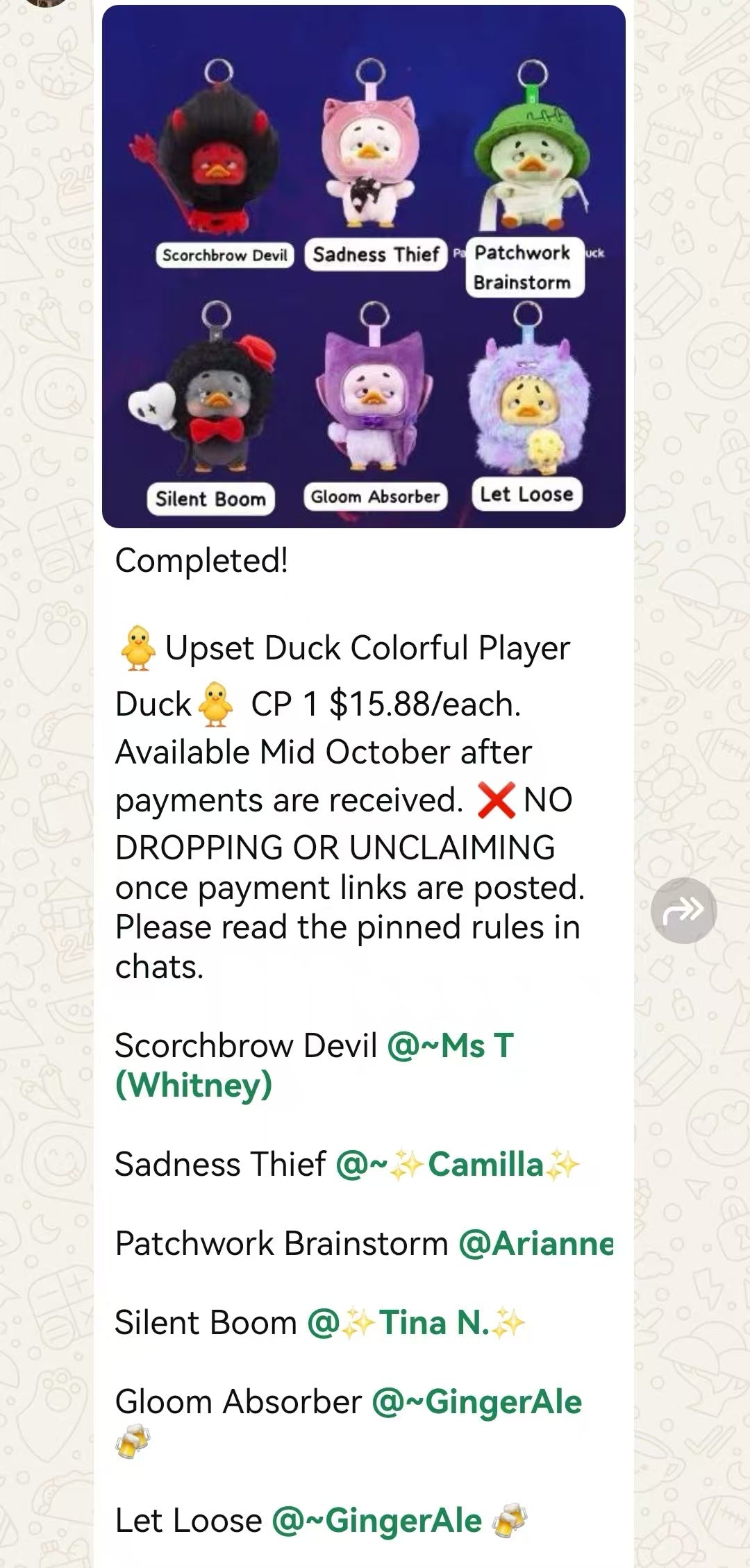 CP1-Upset Duck Colorful Player Duck 10.02