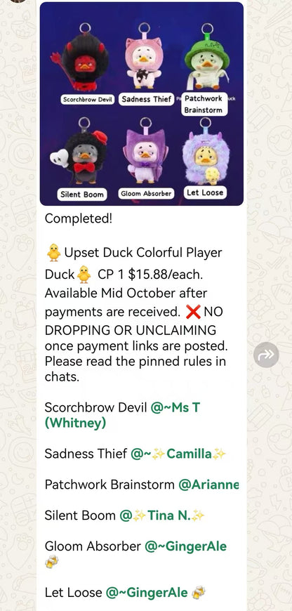 CP1-Upset Duck Colorful Player Duck 10.02