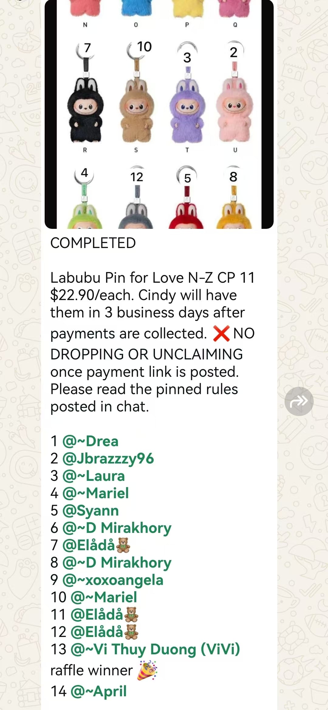 CP11-Labubu Pin for Love N-Z 9.22
