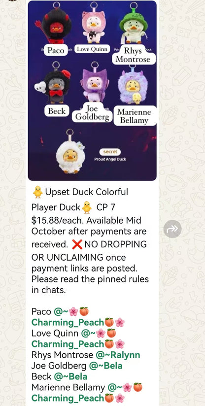 cp7-Upset Duck Colorful Player Duck 10.02