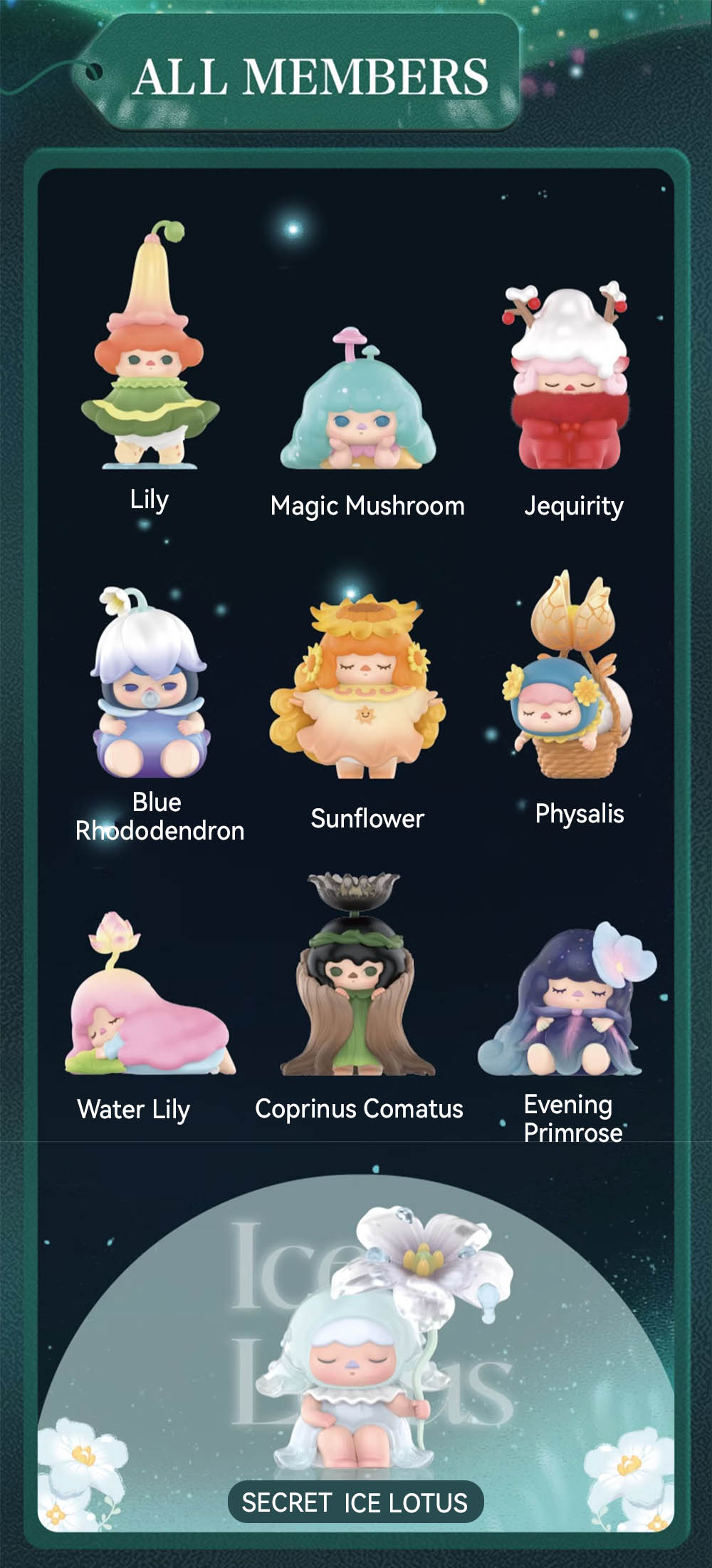 Pucky Sleeping Forest Series PVC Figures